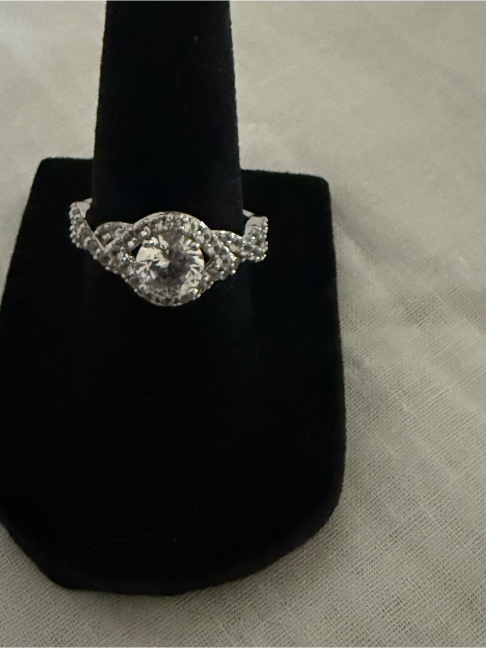 925 Sterling Silver CZ Halo Infinity Ring